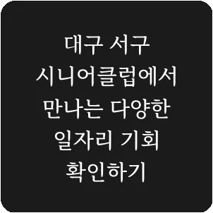 대구 서구 시니어클럽에서 만나는 다양한 일자리 기회 확인하기