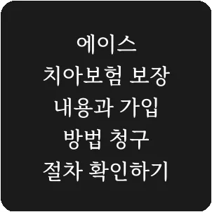 에이스 치아보험 보장 내용과 가입 방법 청구 절차 확인하기