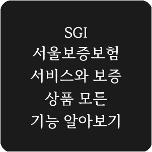 SGI 서울보증보험 서비스와 보증 상품 모든 기능 알아보기