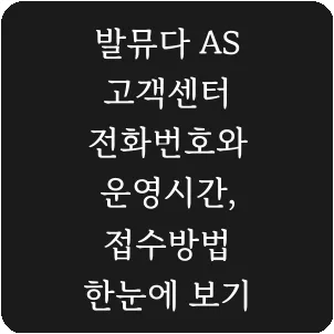 발뮤다 AS 고객센터 전화번호와 운영시간, 접수방법 한눈에 보기