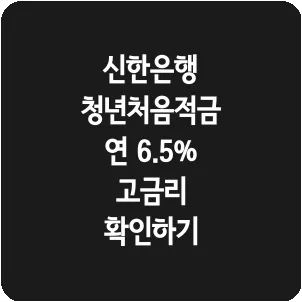 신한은행 청년처음적금 연 6.5% 고금리 확인하기