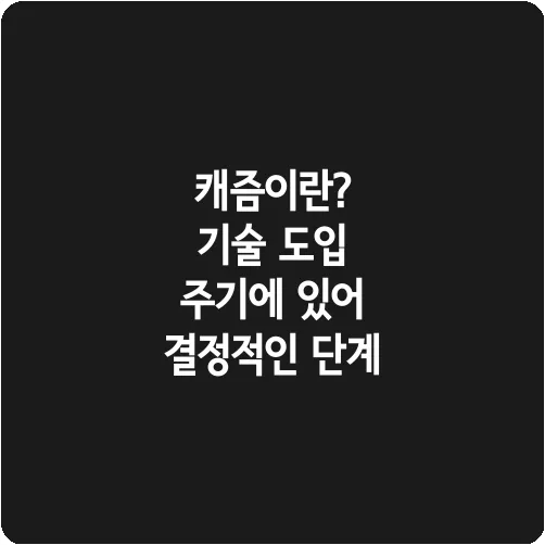 캐즘이란? 기술 도입 주기에 있어 결정적인 단계