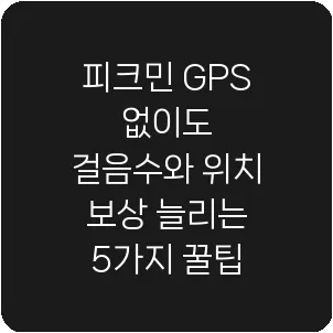피크민 GPS 없이도 걸음수와 위치 보상 늘리는 5가지 꿀팁